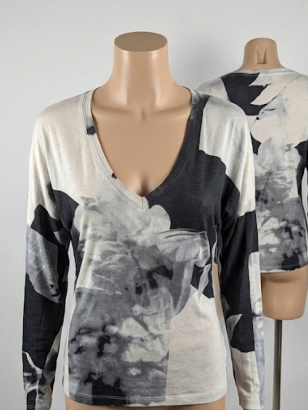 Desigual Women's Black and White Floral Shirt